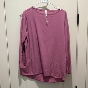 lululemon athletica Mauve Pink Long Sleeve Crewneck Top